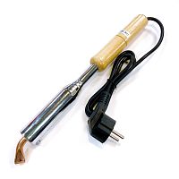 ПАЯЛЬНИК 150W  220V HL020A; Ручка- дерево; нихромовый нагревательный элемент; медн.загнутое жало (в форме"лопатки"); d жала=9мм; 
