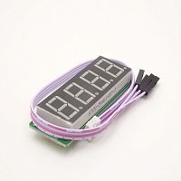 Индикатор цифровой  7-сегм./ 4 симв. Желтого цв. на TM1650  4pin; общий катод     8 градаций яркости свечения; интерф: I2C; защита от переполюсовки; п