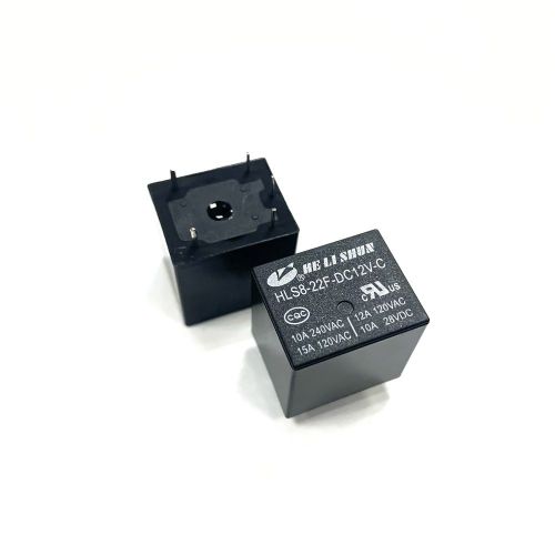 Реле э/м DC12V 10A 5pin, пайка (PCB), Контакты: 1 перекл.группа (1С) (28VDC/10A; 240VAC/10A (120VAC/15A)) 19x16x20мм (HE LI SHUN HLS8-22F-DC12V-C) Реле э/м DC12V 10A 5pin, пайка (PCB), Контакты: 1 перекл.группа (1С) (28VDC/10A; 240VAC/10A (120VAC/15A)) 19x16x20мм (HE LI SHUN HLS8-22F-DC12V-C)
