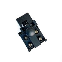 Пусковая кнопка Для электроинструмента, 4pin с фиксацией кнопкой, AC 220/250V 8.0A, под винт, 29x16x33мм, толкатель: черный, корпус: черный (ИНТЕРСКОЛ