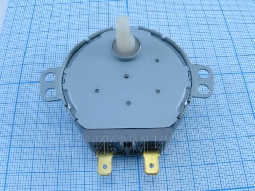 Двигатель вращения поддона СВЧ-ПЕЧИ 220V d50х16мм SSM-16H (2.5/3 об/мин 3W) (пластм. вал п/круг диам. 7мм/ выс.15мм) (MDFB03001/ MDFJ030AF ) фото 2