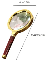 Лупа ручная 4X (d=60мм) круглая метал. оправа с пластм. ручкой  Magnifier                                                                  