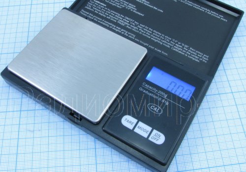 Весы цифровые 0 - 300гр х 0,01гр. CT-06; без подсветки; (бат R03/2 AAA в комплект не входят); Pocket Scale - 076610