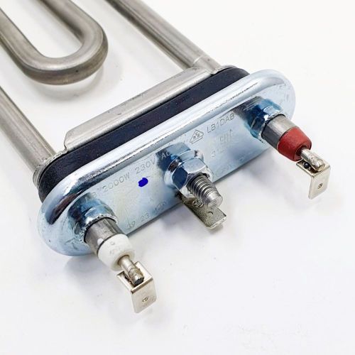 ТЭН для стиральных машин 2000W Thermowatt (Италия); отверстие под датчик Т017/уплотнитель с бортом/ L=205mm/R9+/M145/ фото 2