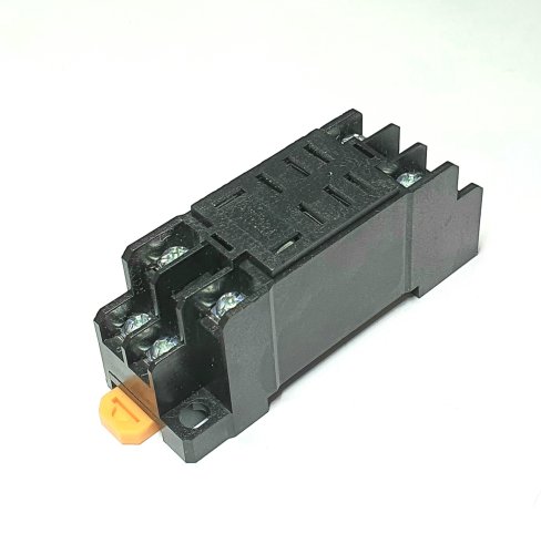 Колодка для реле: 8pin PTF08A  ( на DIN-рейку ); Ток коммутации - 10А; Для реле с видом контактов "2С"( 2 группы контактов), Подходит для реле: < 491