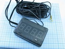 АВТОМОБИЛЬНЫЙ ВОЛЬТМЕТР+ТАХОМЕТР+ЧАСЫ+ТЕРМОМЕТР ЦИФР. ПИЛОТ 12v Для 4-цилиндр.бенз.двигателей. Диапаз.измерений: Тахометр:100...10 000об/мин(погр:30об
