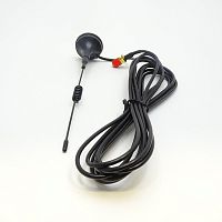 Антенна Wi-Fi JCXP8019 2.4G (3m RG174) SMAF винт-10мм с гнездом магнит (d магнит - 33мм, d антенны - 1,6мм, длина - 128мм)