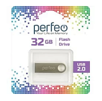 Flash drive USB 2.0  32GB "PERFEO M07 Metal Series (PF-M07MS032)"  (USB накопитель); Максимальная скорость чтения :90 MB/s/ Максимальная скорость запи