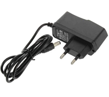 Блок питания импульсный, 12V,  1.0A, 12W, штекер: 5,5 х 2,1мм, В розетку, вх: AC 100-240V, вх. разъем: В розетку YW120V010_D