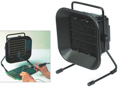 Дымоуловитель для пайки Помощник 493 Пит:220V /14-16W /50Hz; регулир. угла наклона; высокопроизвод. вентилятор + фильтр (уретановая пена с очищенным а