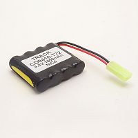 АККУМУЛЯТОР   ( СБОРКА R06x4 )  4.8V  1000mAh ,( 4шт. AA )  Ni-Cd  с желтым штекером (Tamiya Mini)  INDUSTRIAL (50x56x14,6) TRACK CD0410-T72   Для пит