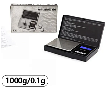 Весы цифровые 0 - 1000гр х 0,1гр. Pocket Scale MODE/ON/OFF/TARE Uпит-3V