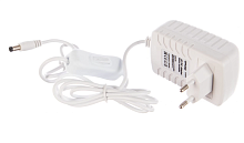 Блок питания импульсный, 12V, 2.0A, 24W, штекер: 5,5 х 2,5мм, В розетку, 78x49x33мм, вх: AC 110-240V, пластик. Цвет: БЕЛЫЙ APEYRON
