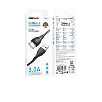 КАБЕЛЬ USB-AM / USB x Type-C (штекер) 1.0М; BOROFONE BX121  3.0А  Круглый; d=3.0мм; Материал: ПВХ; износостойкий; цв: Черный 