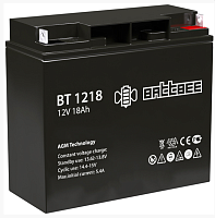 АККУМУЛЯТОР 12v 18Ah ( Тип клеммы- ушко под болт и гайку  ) ( габ:182x76х167мм/ вес=4,4кг ) BT 12-18 BattBee  Battbee BT 1218 
