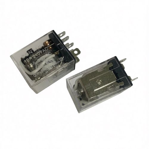 Реле э/м DC12V 10A 8pin, в панель/под клеммы, Контакты: 2 перекл.группы (2С) (28VDC/10A; 240VAC/10A) 26x20x34мм (QIANJI LY2-12VDC) Сокет для установки фото 2
