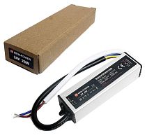 Блок питания для св/д техники, 24V, 1.0A, 20W, с проводами, Slim-Strait (узкий), 193x65x29мм, IP67, вх: AC 220-250V MR-12200