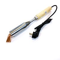 ПАЯЛЬНИК 300W  220V HL020A; Ручка- дерево; нихромовый нагревательный элемент; медн.загнутое жало (в форме"лопатки"); d жала=15,2мм;
