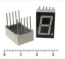 Индикатор цифровой KEM- 5161AR красный 7-сегм. 10pin (19х13х7мм) (общий Катод) 1-разрядный