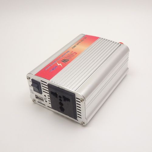 Инвертор автомобильный Uвх.= 12V; Uвых.= 220VAC; Мощность: 500W, корпус-металл;  фото 3