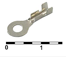 КЛЕММА КОЛЬЦЕВАЯ ПОД М6/0.75-1.5мм2 НЕИЗОЛ НИКЕЛЬ (внутр.d=6.2mm/ внешн.D=10mm /L= 20мм) (Под обжим)