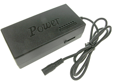 Блок питания с переключателем напряжения, 12-24V, 4.5-5A, 96W, штекер: универсальный (8 переходников), гнездо 2pin под сменный угл. штекер, вх: AC 110