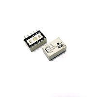 Реле э/м DC5V 2A 10pin, пайка (PCB), Контакты: 2 перекл.группы (2С) (30VDC/2A; 125VAC/0.5A) 14x9x5мм (NHG PS-5) поляризованное ("+", "-" )