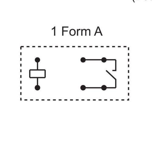 Реле э/м DC12V 20A 6pin, пайка (PCB), Контакты: 1гр. на замыкание (1А)+2pin под клеммы (20A/; 20A/250VAC) 41x12,7x15,7мм (HONGFA HF115F-Q/ 012-1HT) фото 4