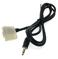 Автопереходник AUX IN-вход TOYOTA (3.5 Jack) штекер-на прямоугольный разъем 20pin (3+1(петля)PIN) белый с защелкой          