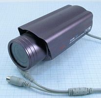 ВИДЕОкамера Наружная JK-206 цвет. (3.6мм-92гр) CCD 1/3" SONY PAL 420TVL/режим:день-ночь/0,1Lux/"Кошачий глаз"(съемка в темноте)/IP66/АББ/кронштейн/коз