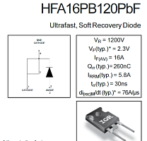 Fast Diode 16A HFA16PB120 TO247-2