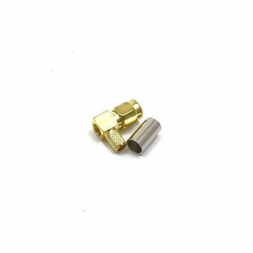 Разъем SMA-LC58P штекер GOLD под RG-58 обжимной прям. угол (не комплект нет заглушки) фото 2