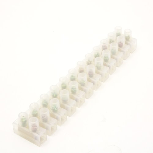 Клеммная колодка винтовая КВ-10 (ЗПС21-10/ ЗВИ-10/ X3-1012) (12шт) БЕЛЫЙ (напр- 400В ток-10А; от 4мм2 до 10мм2