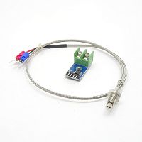 Термопара типа К с модулем подключения (1. датчик 1PCS*K; 2. модуль MAX6675; 3. комплект соединительных проводов) 5V, потребляемый ток - 50 мА