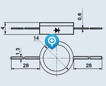 диод 10A, 100V, КД213Г (2Д213Г) (диам. 14мм)