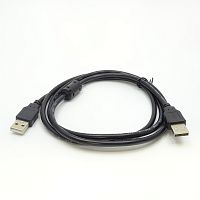 КАБЕЛЬ USB >USB  AM-AM  ver.2.0  1,5м    (штек.USB A - штек.USB A) ;с фильтром  черный 