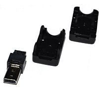 Разъем - штекер microUSB-B (5pin) на кабель; ver.2.0 С корпусом(Прямой,черн/бел) (инд-47. Micro usb B5-PB/ DAYTON 4-0096/ штекер Micro USB 5pin MC.21/