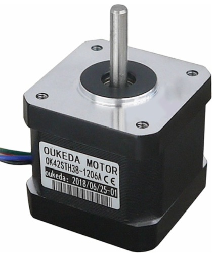 Мотор шаговый Nema 17 (OK42STH38-1206A) четырехфазный, униполярный, 6ти проводной. Ток фазы: 1.2А. фото 2