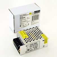 Блок питания для св/д техники, 12V, 3.16A, 38W, штекер: разьем под болт, "сетка", 86x58x33мм, IP20, вх: AC 220V, вх. разъем: клеммник, металл ECOLA B2