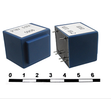 Трансформатор 220V 18V х 2 / 2 х 70ma 6pin синий (ТПК-2/ТПГ-2) (Залитый)