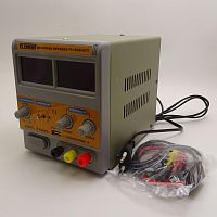 Блок питания лабораторный трансформаторный, 0-15V, 0-2A, 30W, вх: AC 220-250V, с кабелем ELEMENT PYI-1502D+