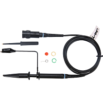 Осциллографический кабель UNI-T UT-P04 - BNC штекер на зажимы крокодил +щуп  Коэф. затухания:  1:1/1:10 Полоса пропускания: 10 МГц