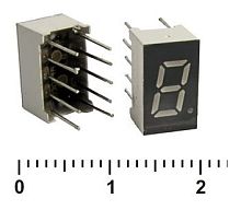 Индикатор цифровой KEM- 3101BR красный 7-сегм. 10pin (12х8х6мм) общий анод (1-разрядный Red)