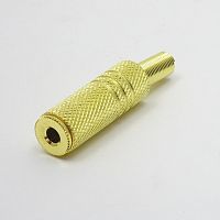 ГНЕЗДО 3.5 MM СТЕРЕО МЕТАЛЛ GOLD НА КАБЕЛЬ  PREMIER