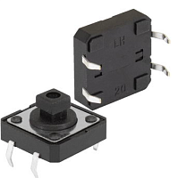 Микрокнопка квадратная тактовая, 4pin, 12x12x7мм, L=3мм (B3F-4055, KAN1210-0731B)