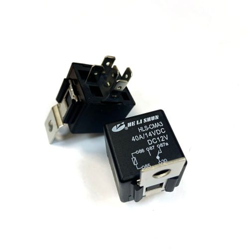 Реле автомобильное э/м DC12V 40A 5pin, в панель/под клеммы, Контакты: 1 перекл.группа (1С) (14VDC/40A/30A) 28x28x26мм (HE LI SHUN HLS-CMA3-DC12V-C)