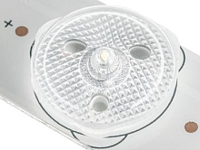 Светодиодная планка для подсветки ЖК панелей 28" 6V (5линз) TOT_28B2500_3X5_3030C (525 мм, 5 линз)