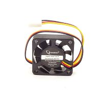 Вентилятор компьютерный DC12V, 40x40x10мм, 9 лопастей, 5000об/мин., подш. скольжения, разъем: фишка-2pin, 3pin, 0.06A 1.44W Gembird D40SM-12A-25, пров