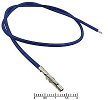 Контакт питания (гнездо) на проводе L=30см (MF-F 4,20mm AWG18 0,3m Blue) (Синий) (Для разъемов серии MINI-FIT) 5557/555