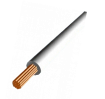 Провод Термостойкий 1 x 1,5мм2 (660V) 180°С Белый ПРКА (OD2.8мм) Многожильный; Рабочая температура: от -60 до +180 С; силовой термостойкий с медной то